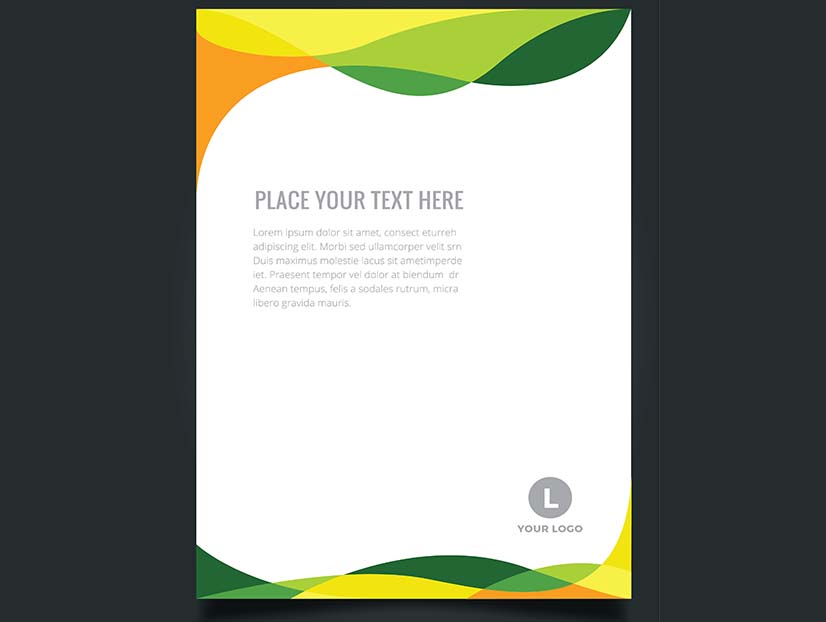 Letterhead vector template design